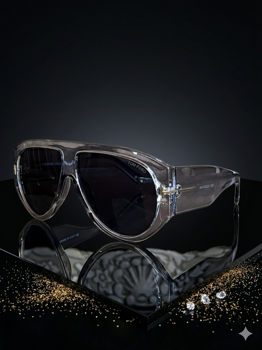 عینک آفتابی زنانه Tom Ford مدل Bronson فریم شفاف